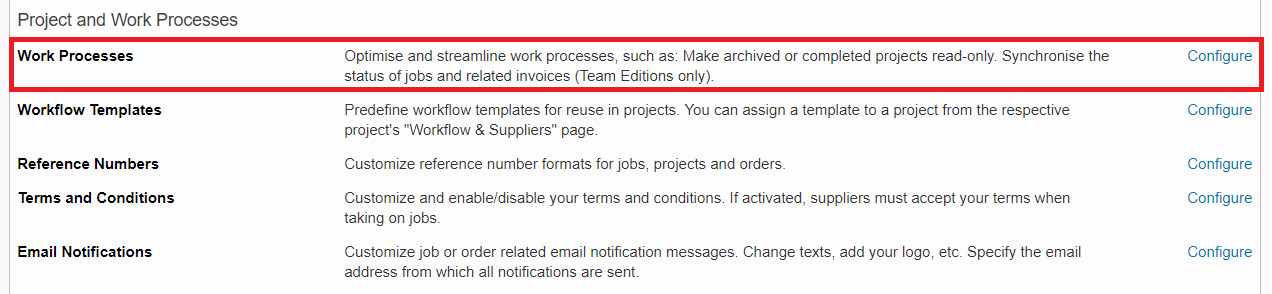 Work Processes