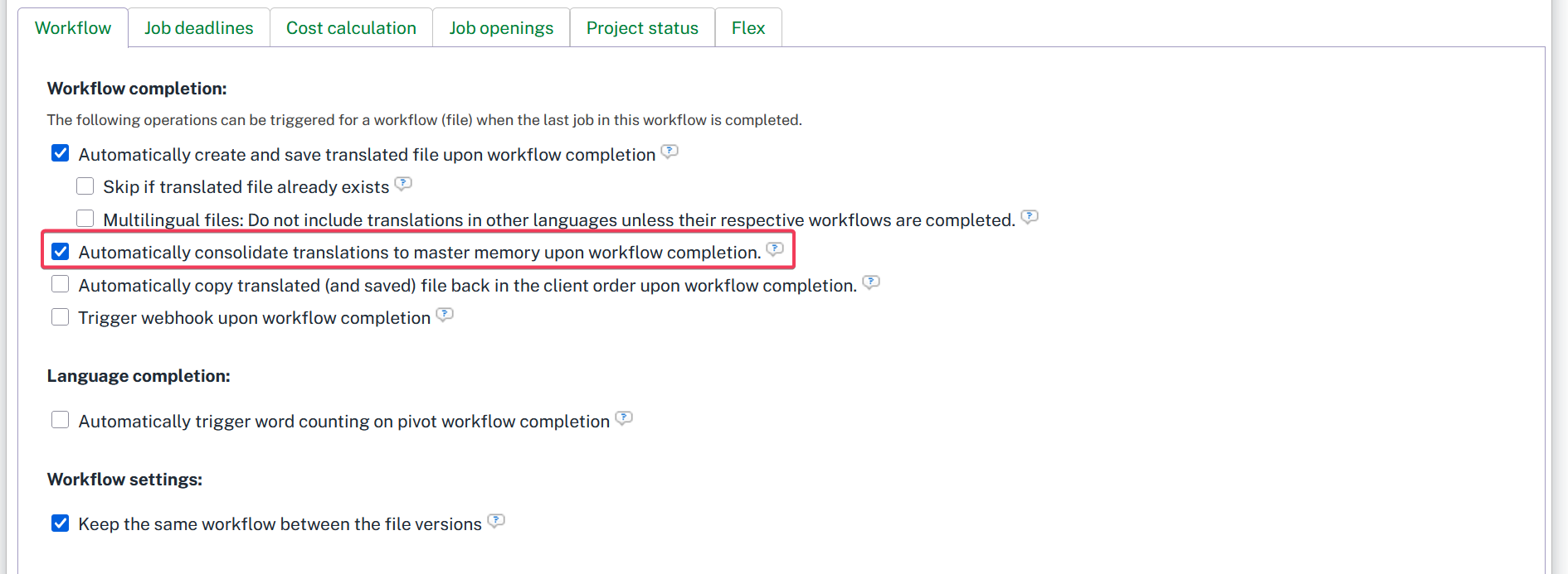 Wordbee Automatic Consolidation.png
