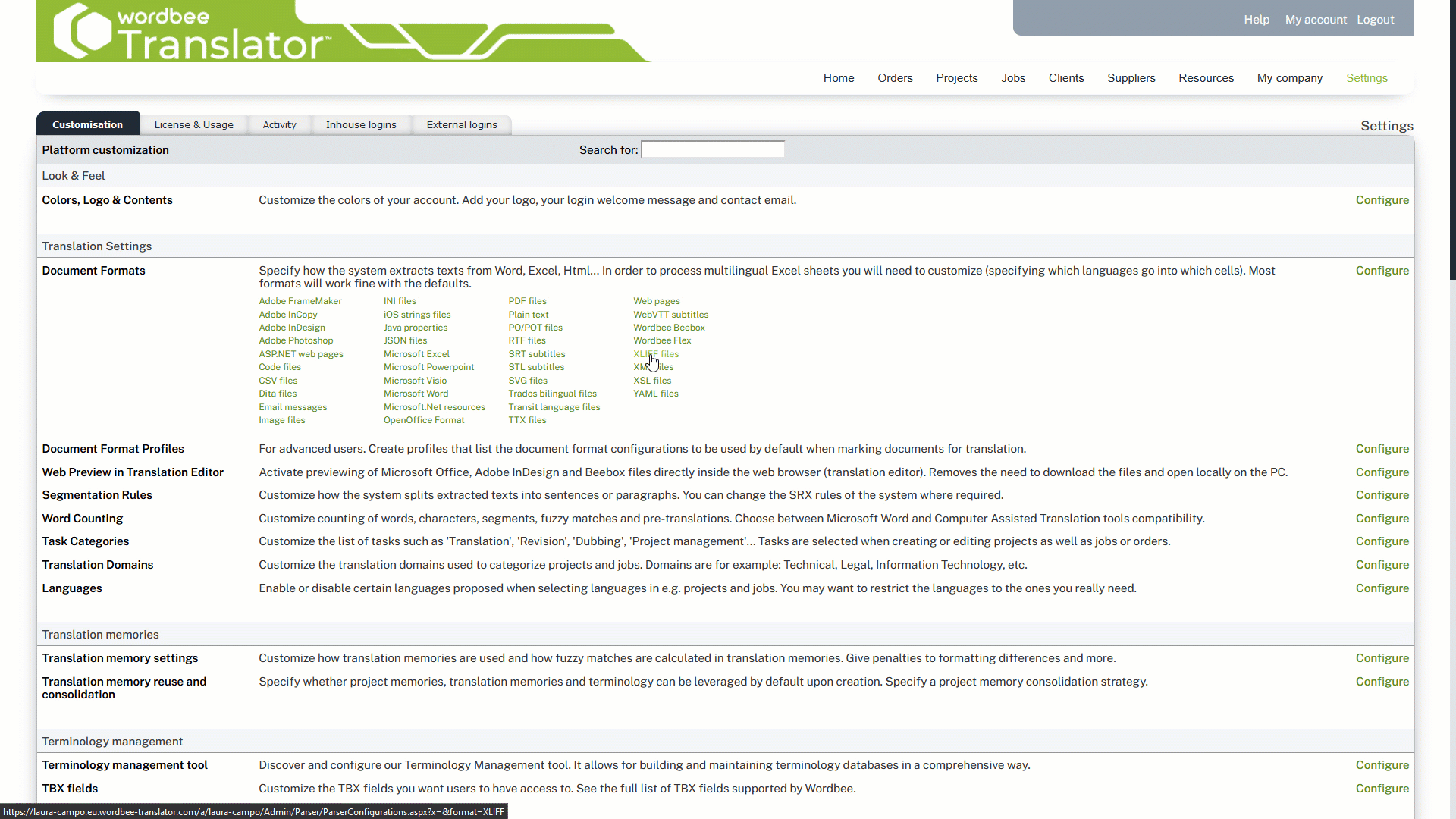 Wordbee XLIFF Configuration - Do not extract translations.gif